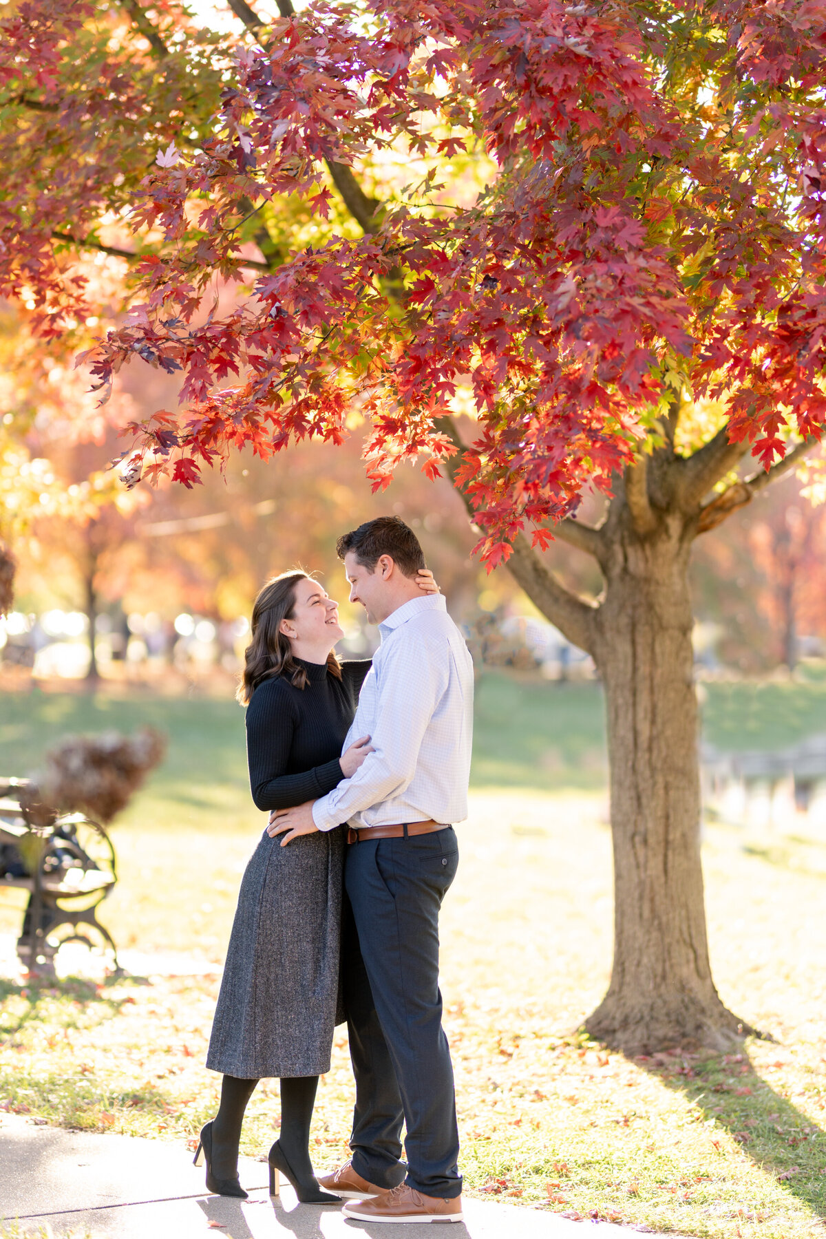 Forest Park Fall Engagement Photographer