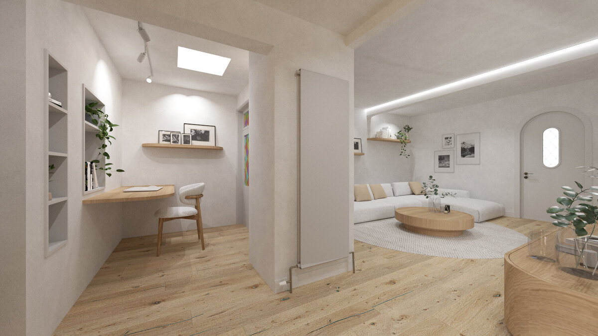natuurlijk_hout_glas_in_lood_interieur_latjes_leefruimte 3