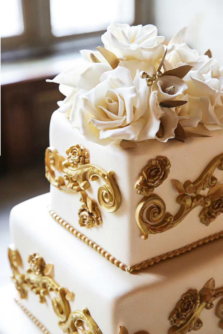 Whippt Desserts Wedding Cake gold