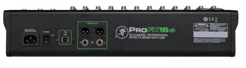 Mackie ProFX16 Back