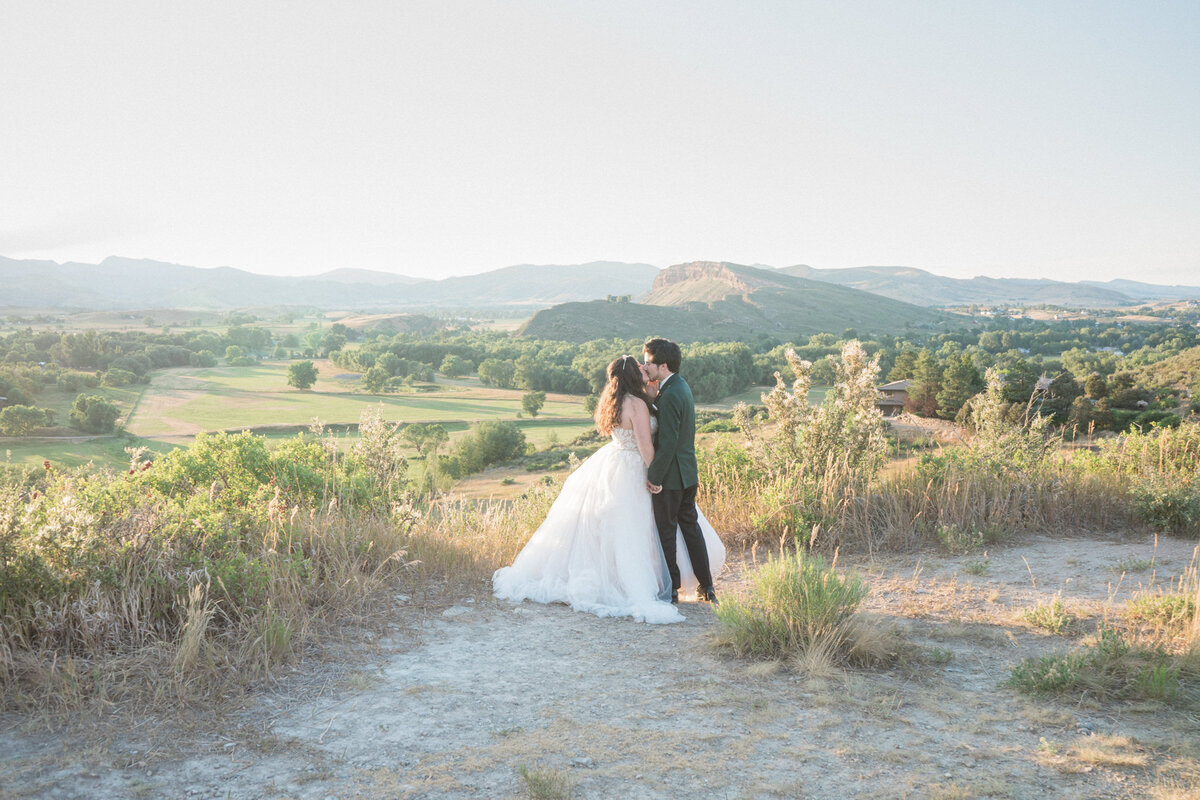 Bride & Groom at Bingham Hill near Laporte, Colorado