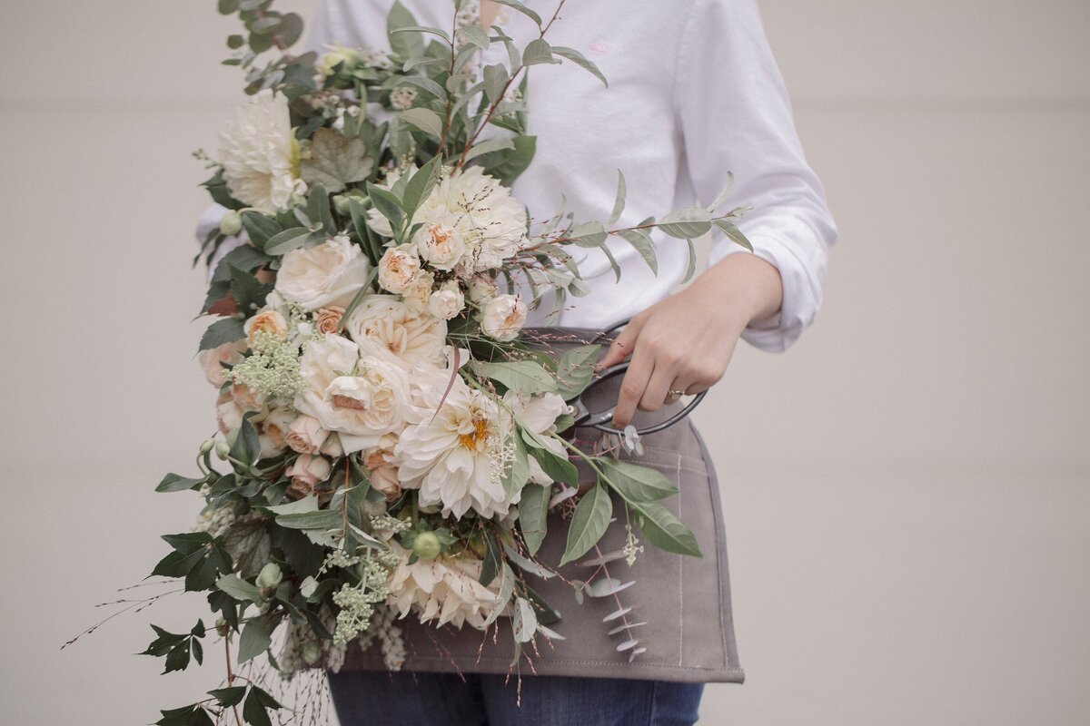 close up of large floral bouquet