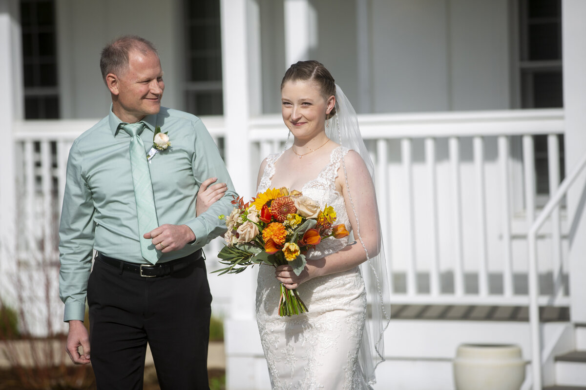 The Barn at Raccoon Creek wedding day with Bride and Groom