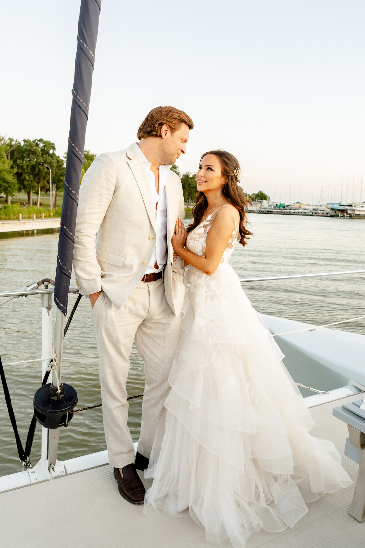 White Rock Lake Dallas Boat wedding