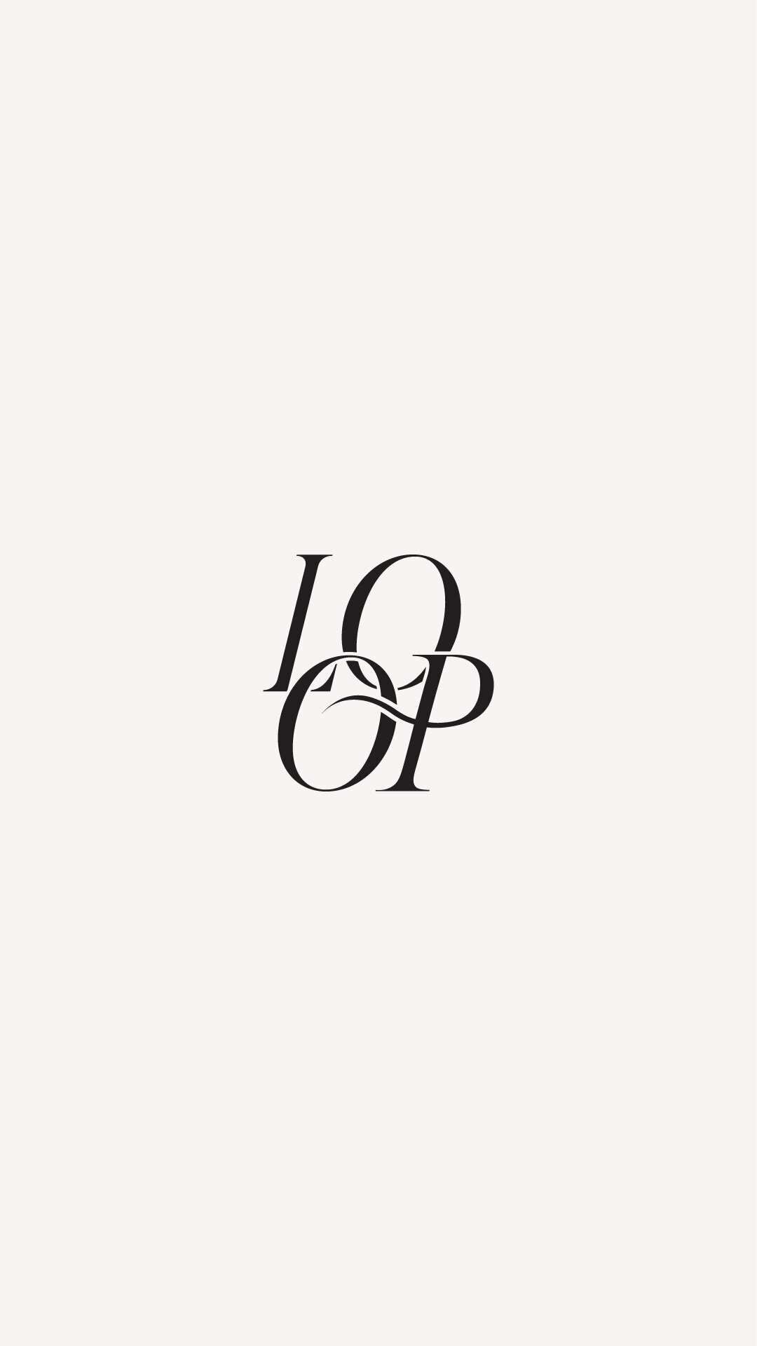 A mockup of the Loop Skincare secondary logo