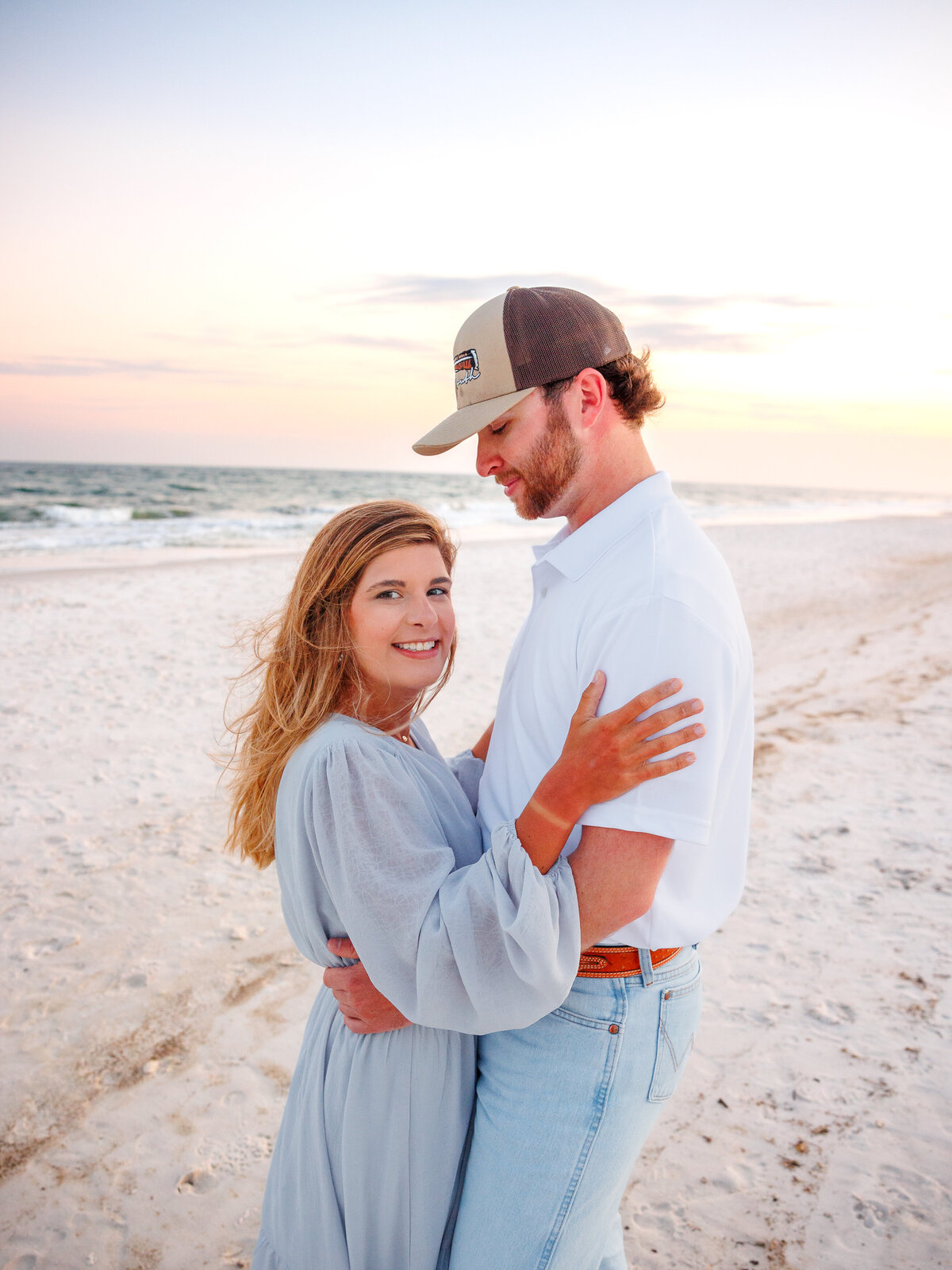 Beautiful blue dress for beach photos