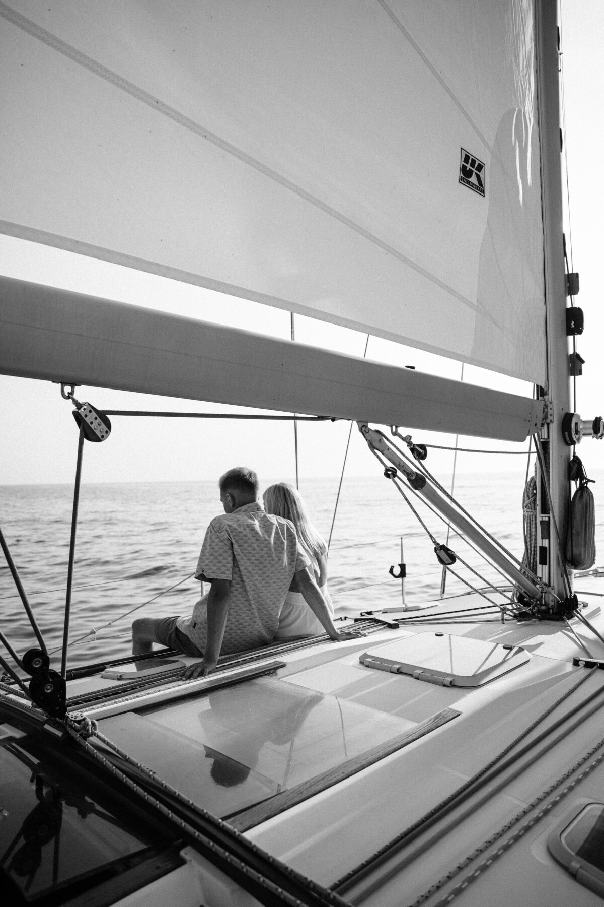 K+T Sailboat Lake Michigan Engagement Photos 11