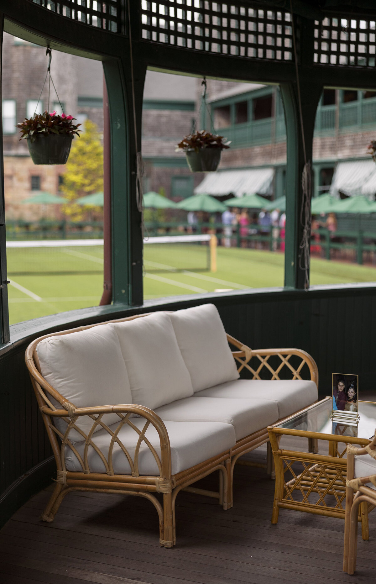 Lounge seating at Tennis Hall of Fame Newport Rhode Island.