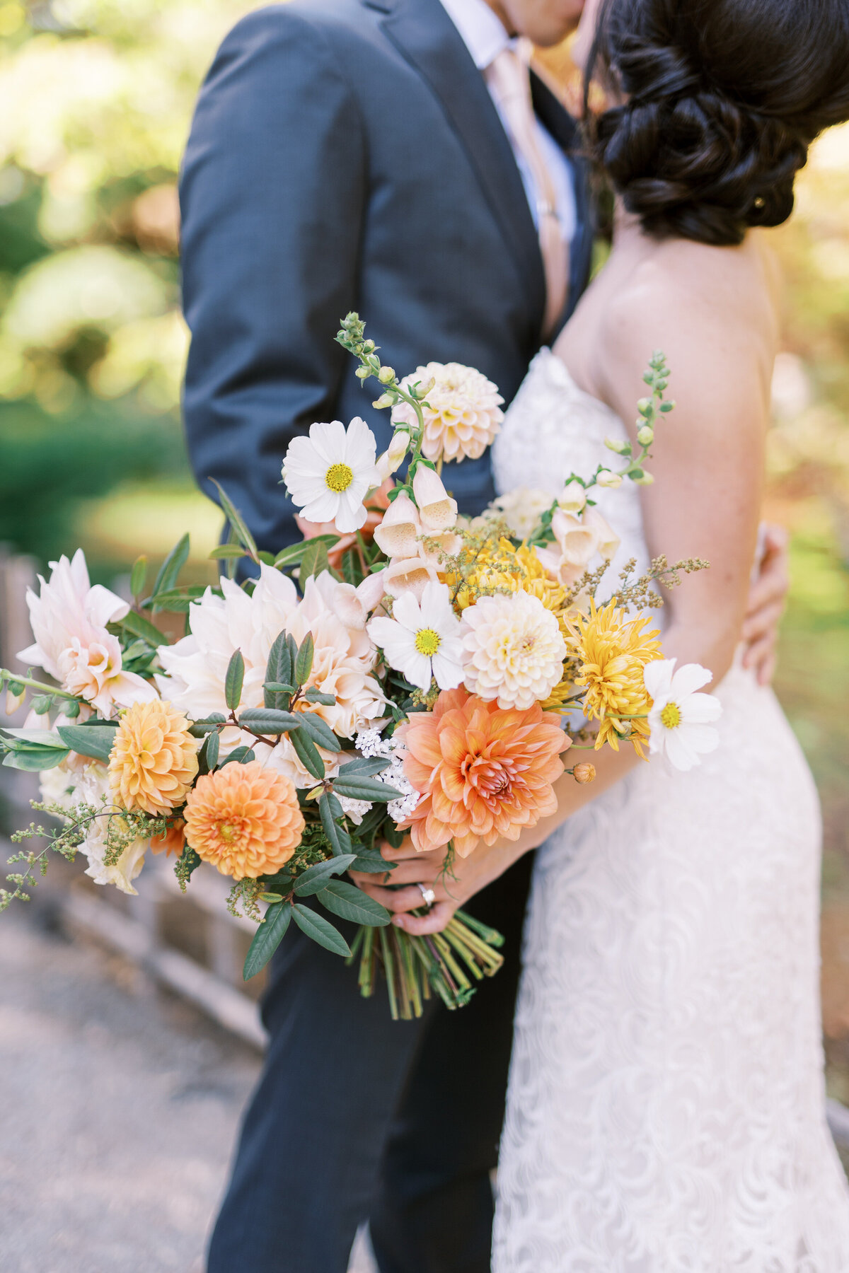hakone garden fall wedding bouquet