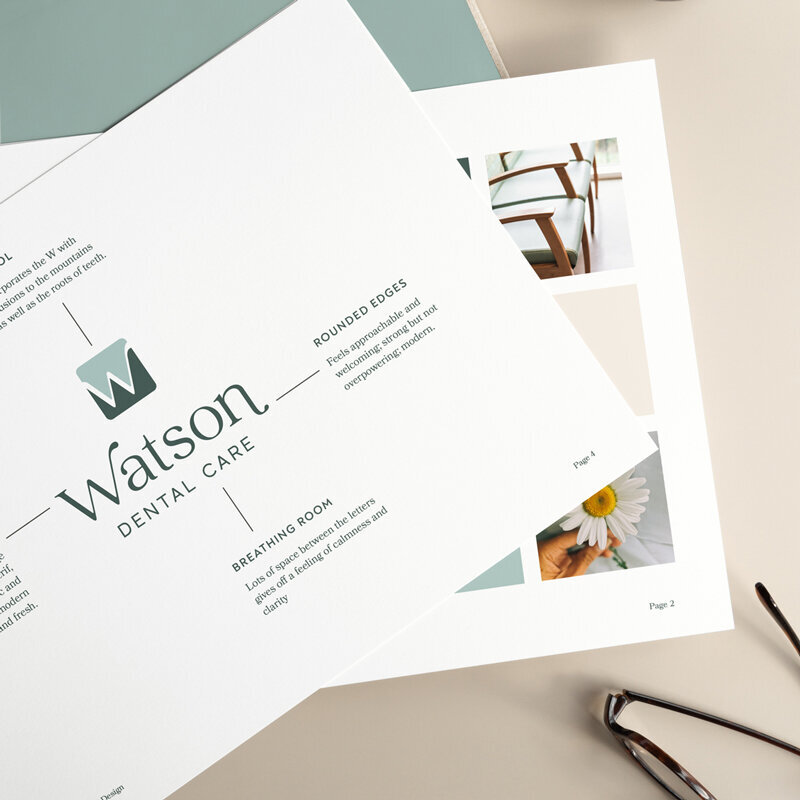 brand design and style guide for dentist
