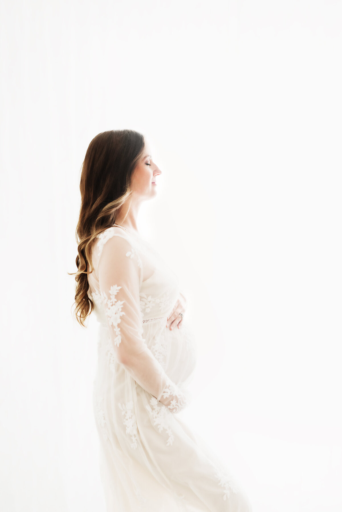 Houston Maternity Studio - white dress