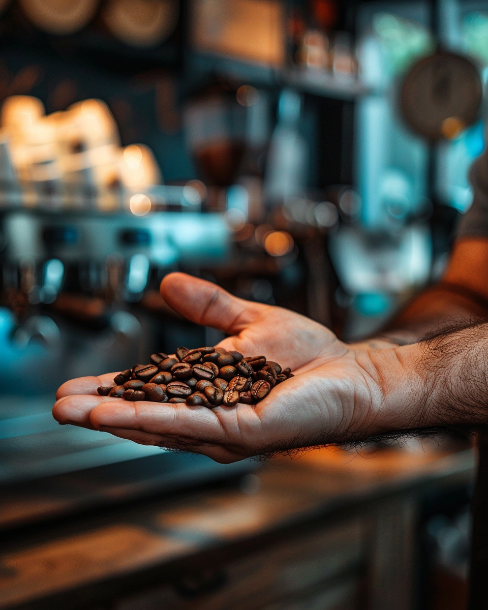marga888_Close-up_of_a_baristas_hand_gently_holding_a_handful_e5c6d3ae-a727-4649-9260-f6e6d827b4d6_0