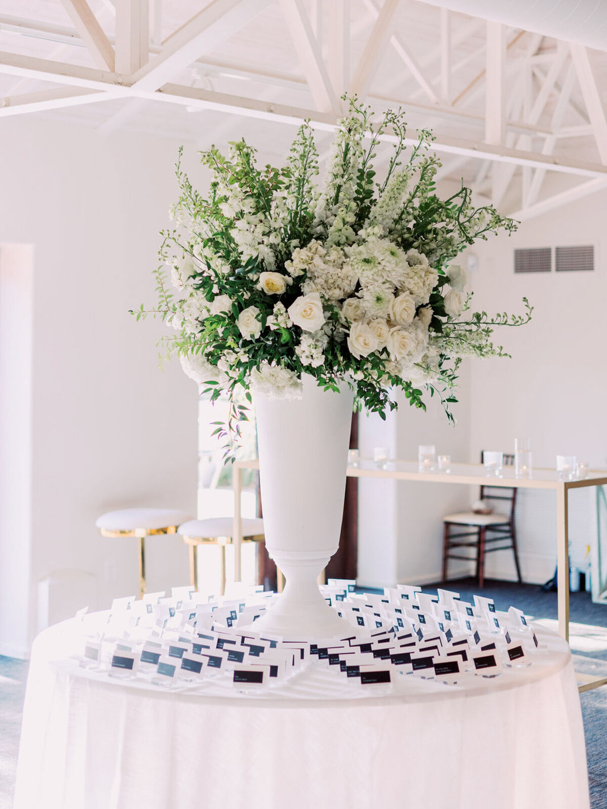 Black-white-disco-wedding-escort-card-display