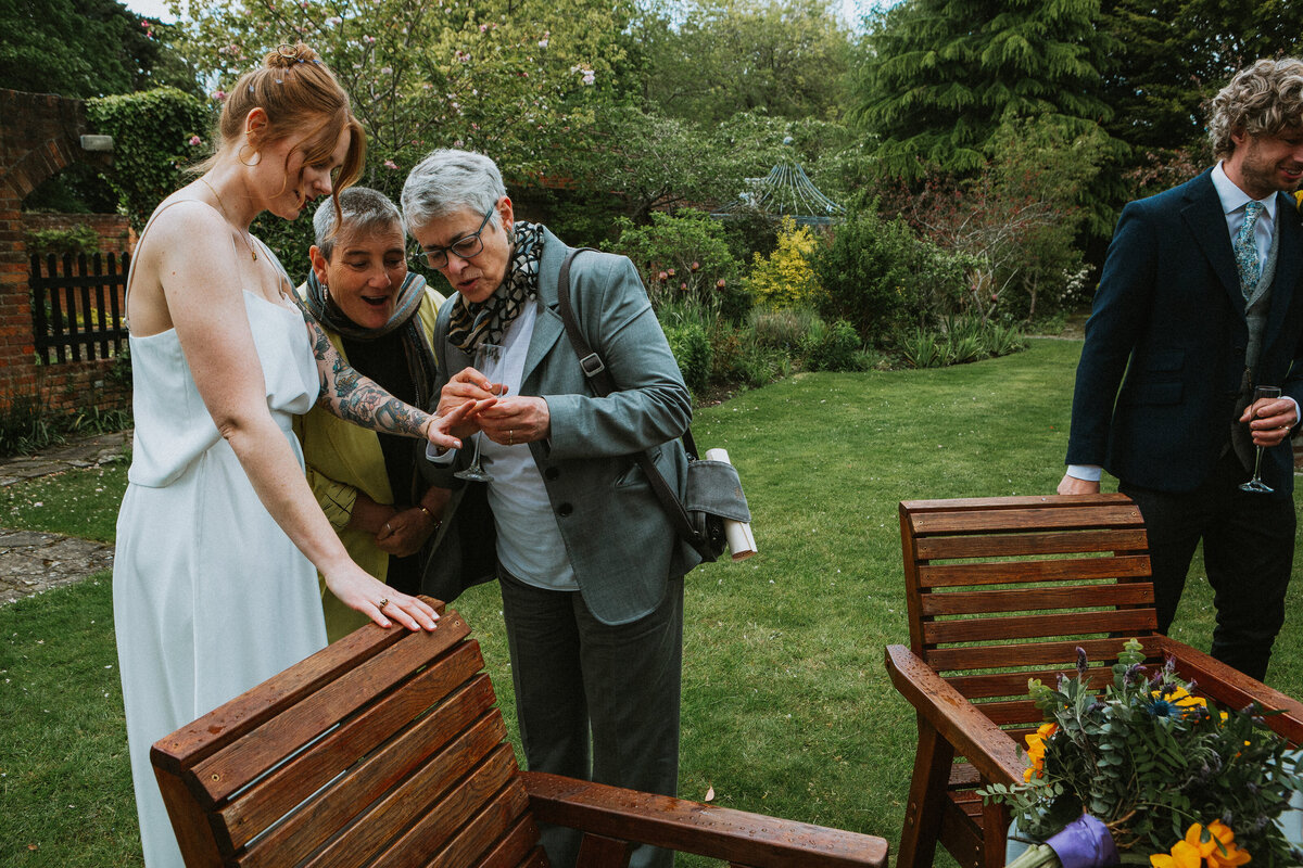 small intimate wedding at the olde bell, Hurley