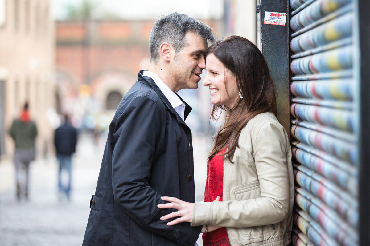 couple laughing together in London Street