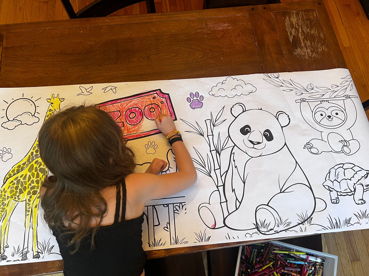 child coloring large format banner design