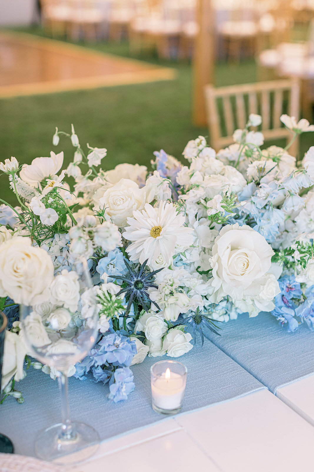 Kate-Murtaugh-Events-summer-flower-centerpiece-blue-wedding-planner