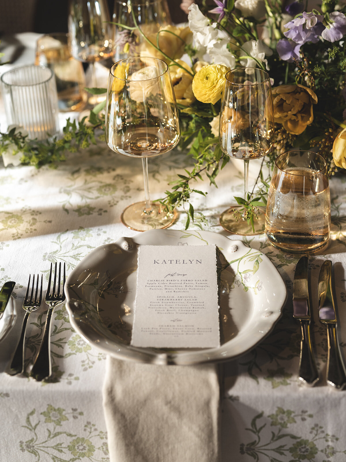 Haven Tomales Tabletop Design Green lavender yellow