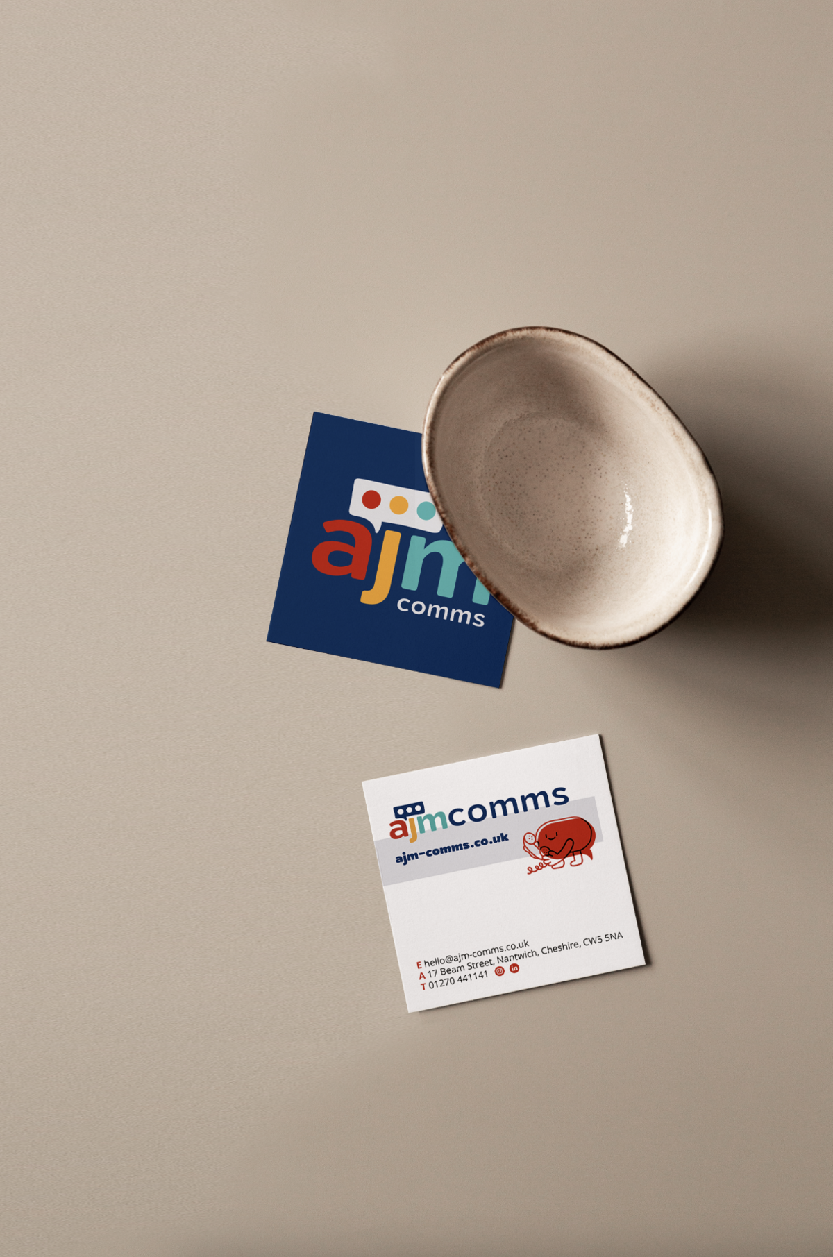 AJM business card designs by The Little Paper Shop