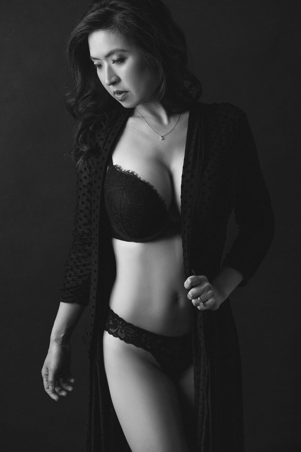 Contemporary studio boudoir portrait in Austin, Texas