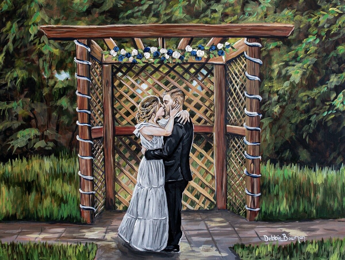South Dakota wedding painted by Debbie Bowman Art
