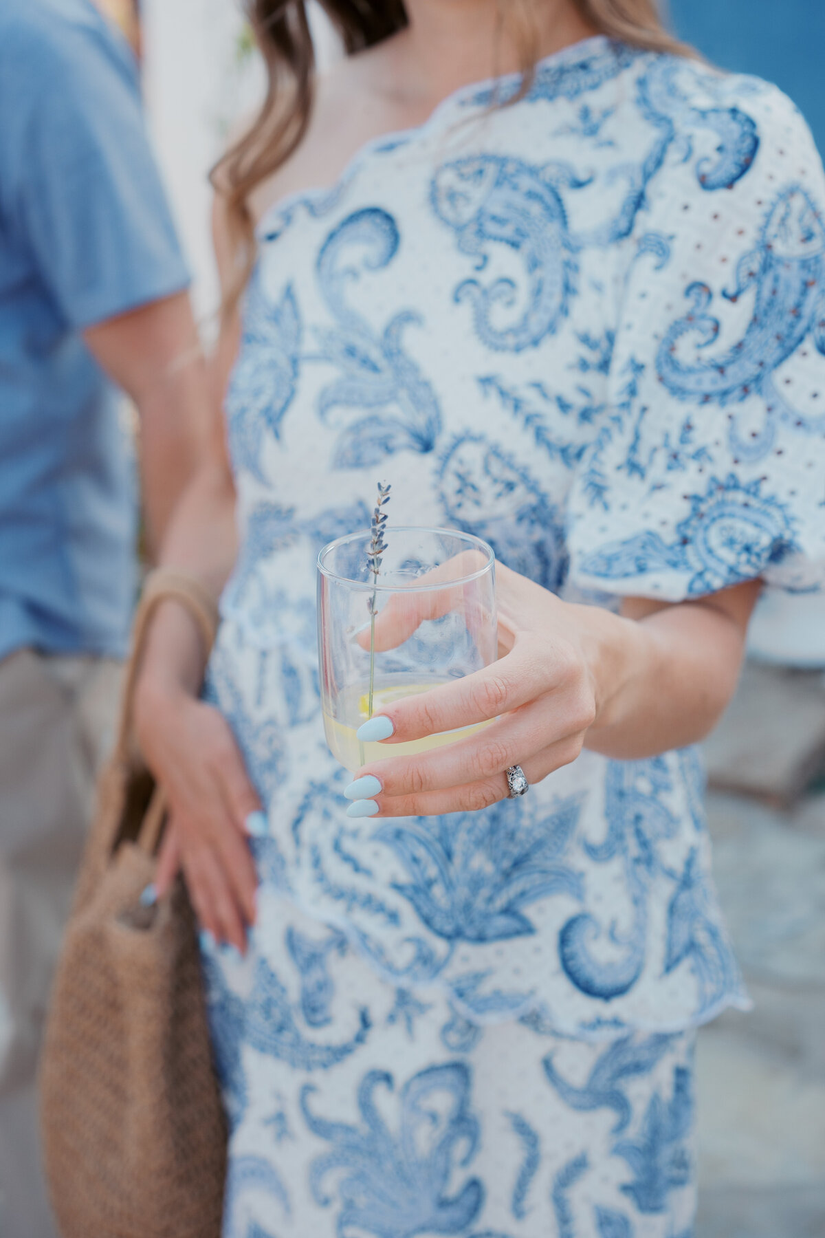 cocktail hour at a destination island wedding on Paros, Greece