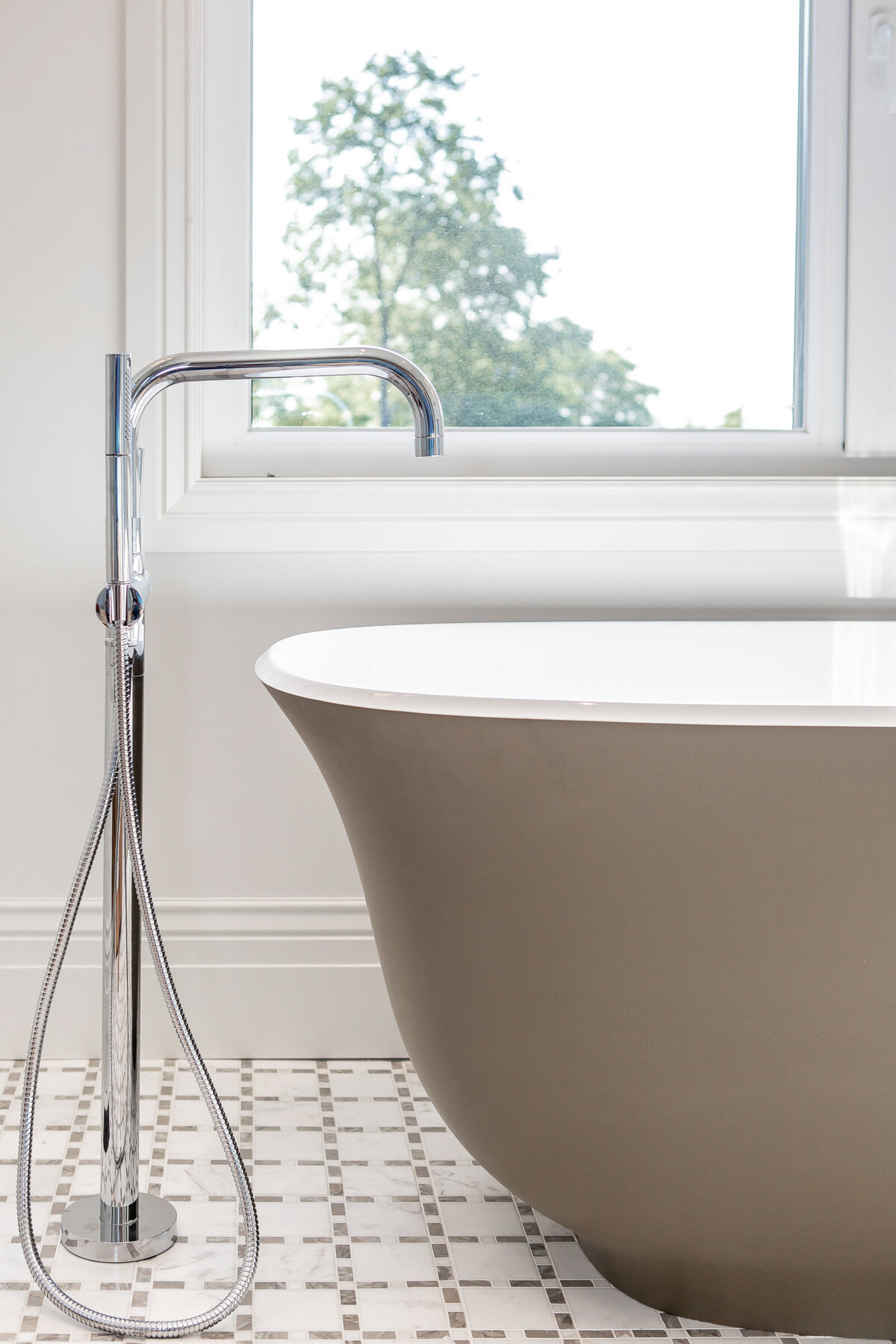 Stand Alone tub by window-W.C Craftsman
