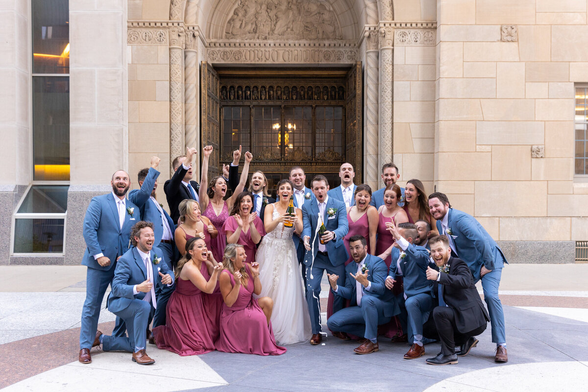 This shot taken on Mayo Clinic campus by Rochester MN best wedding photographer, Midwest LifeShots Photography