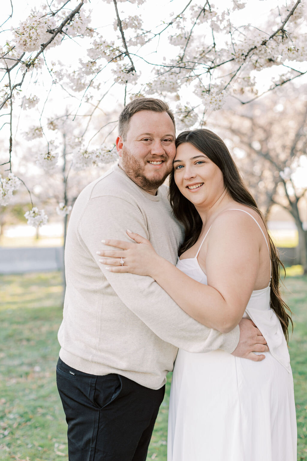 Washington, D.C. Tidal Basin Cherry Blossom Engagement  | Adela Antal Photography