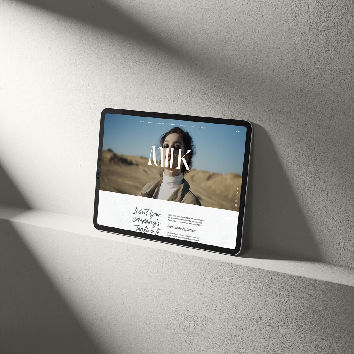 Milk-Template-Ipad