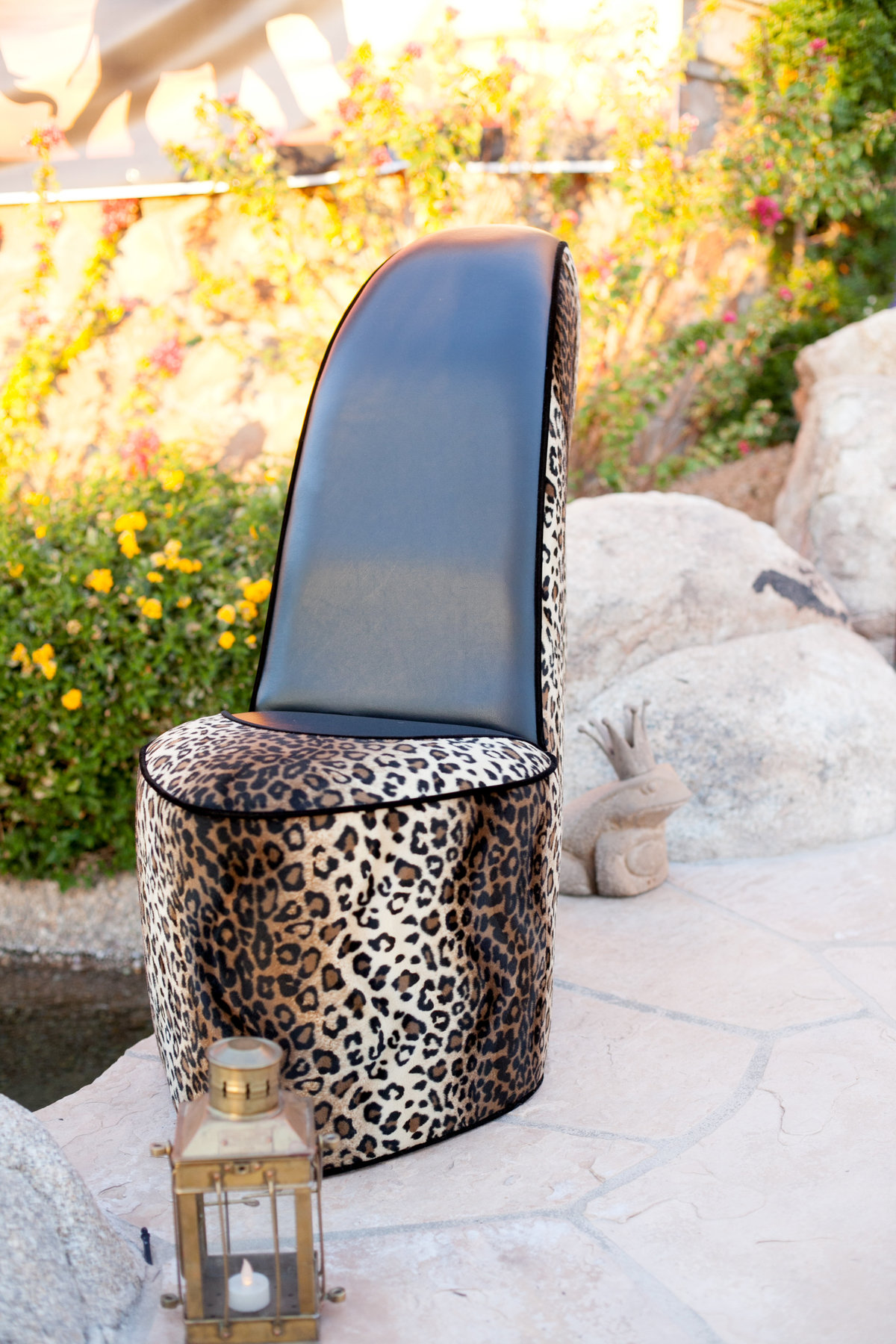 leopard print shoe chair
