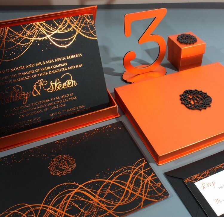 sharpe-stationery-and-printing-copper-and-black-foil-invitation