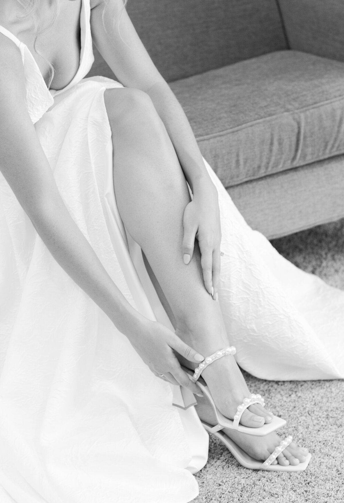 bride and her shoes