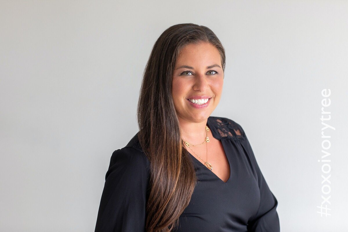 Executive woman in navy business attire