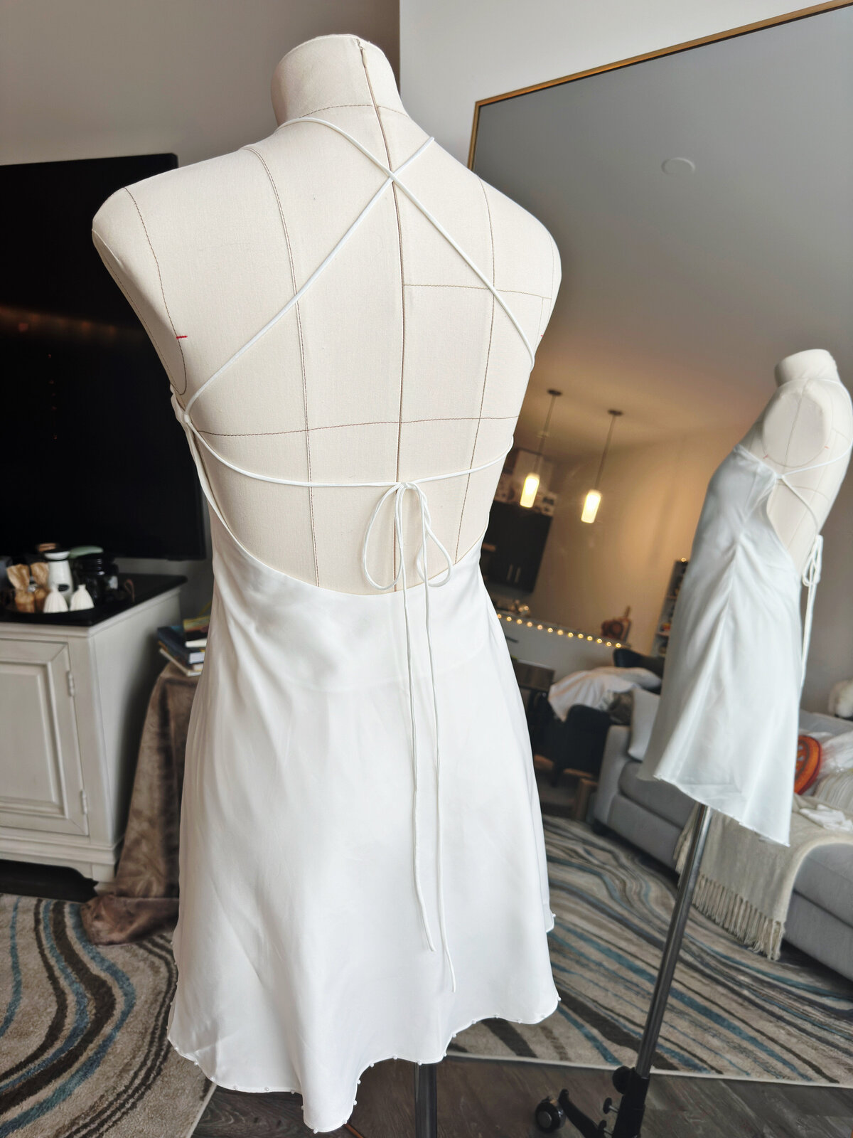 Elegant slip gown perfect for bridal morning photos and beyond
