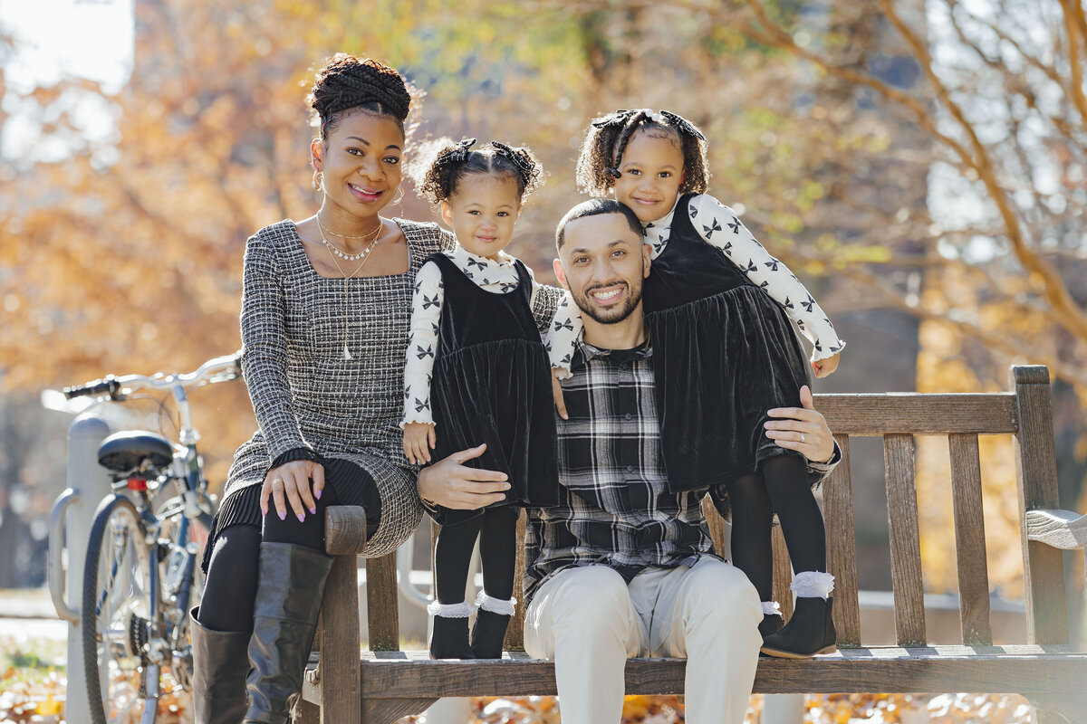Family Portrait Session | Family posing together on the Princeton University campus during a snowy winter day | Princeton, New Jersey