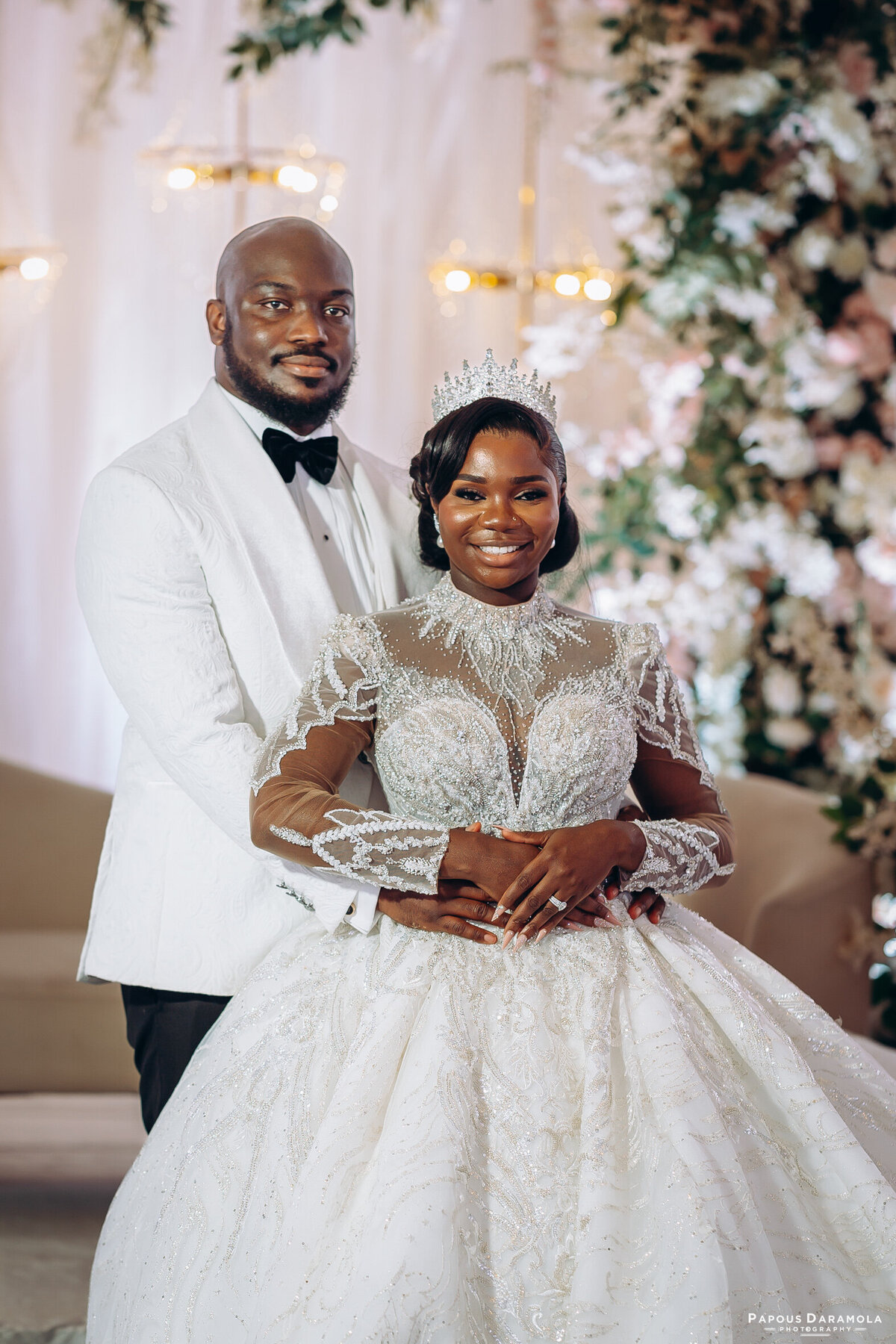 Abigail and Abije Oruka Events Papouse photographer Wedding event planners Toronto planner African Nigerian Eyitayo Dada Dara Ayoola outdoor ceremony floral princess ballgown rolls royce groom suit potraits  paradise banquet hall vaughn 207