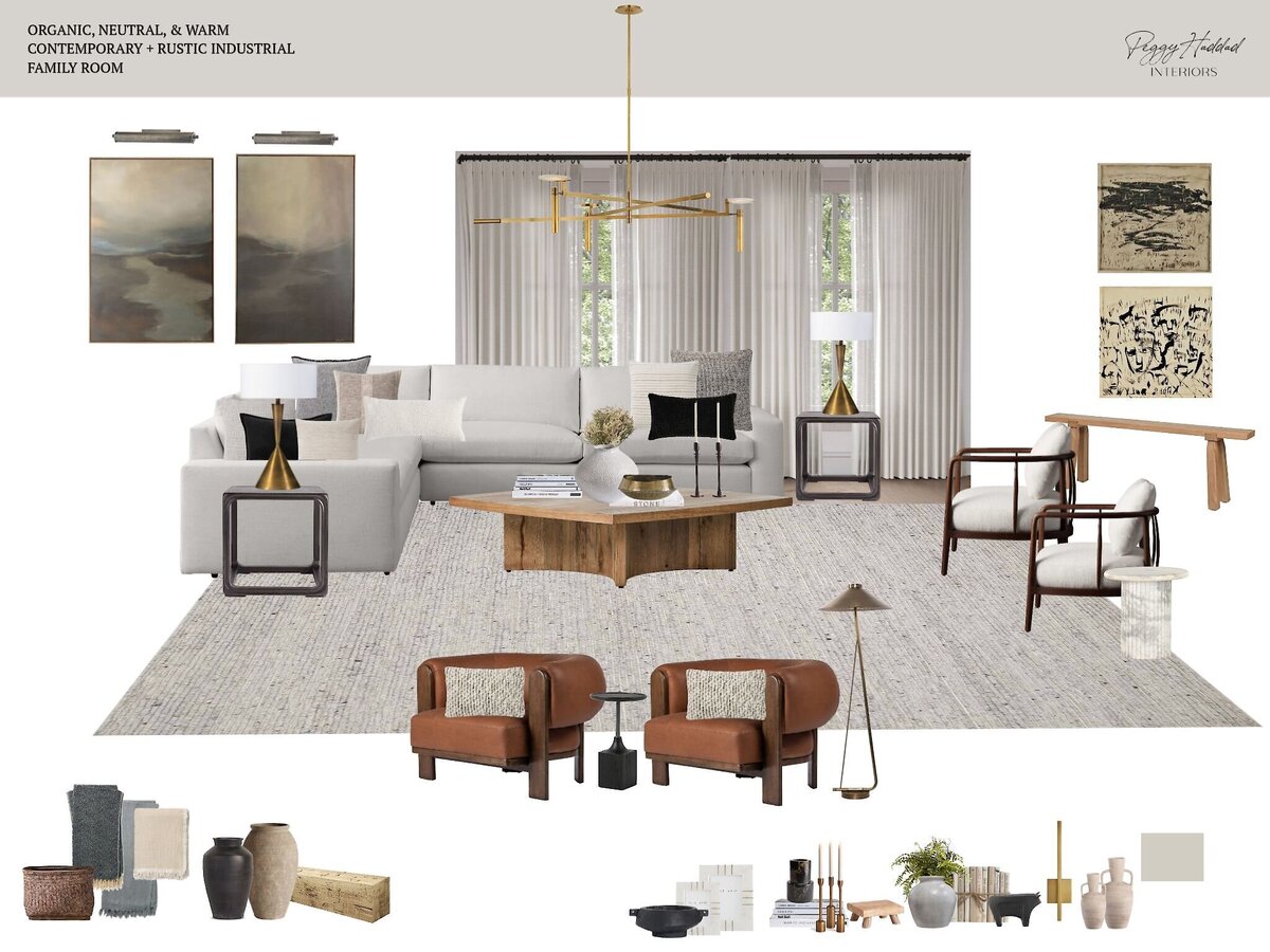 Parisian Rustic California Casual Living Room shop the look on the blog