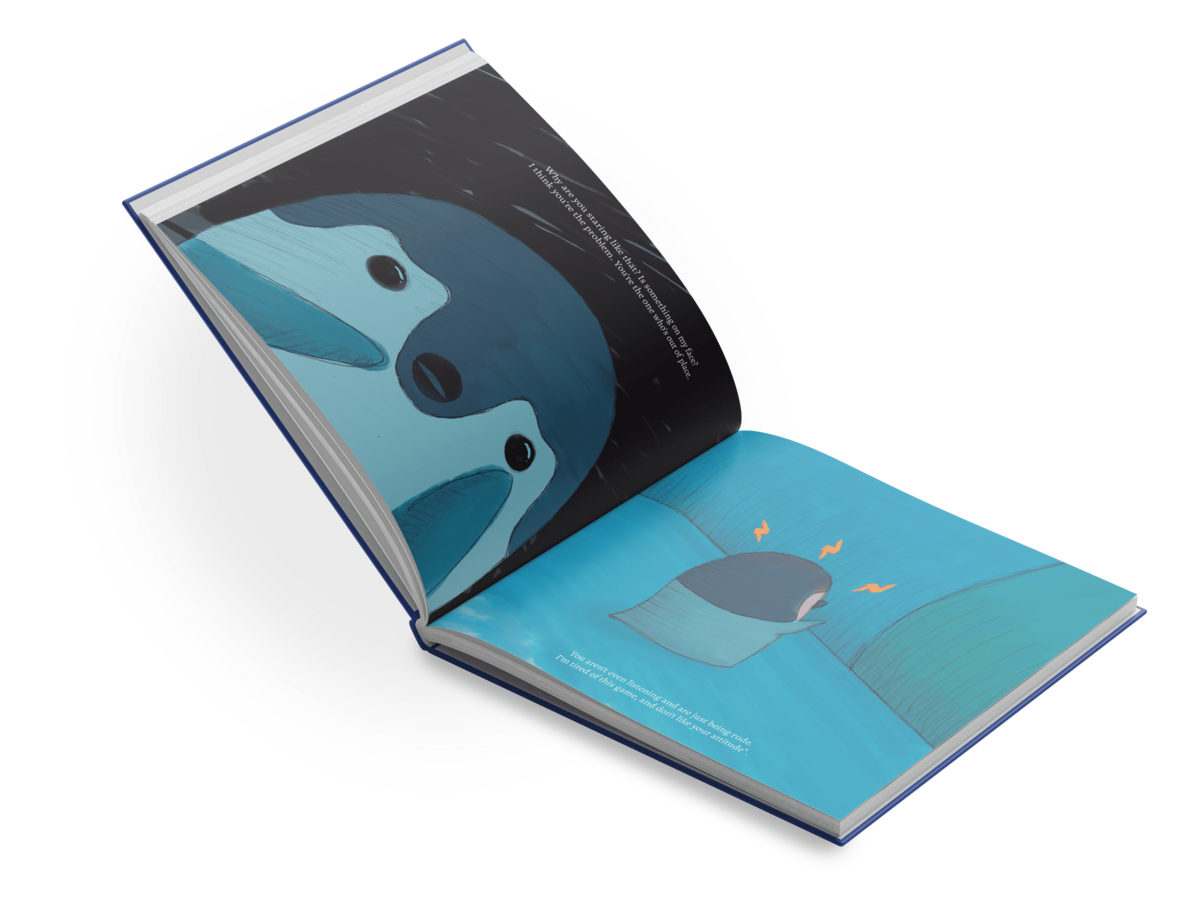 wrestling a walrus pages with penguin illustration