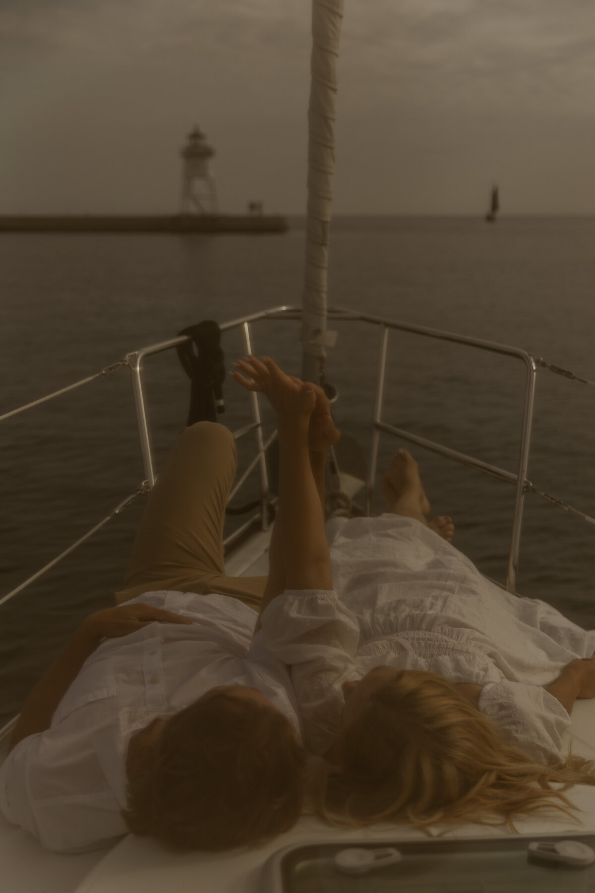 Sailboat Proposal Engagement Photos in Hawaii