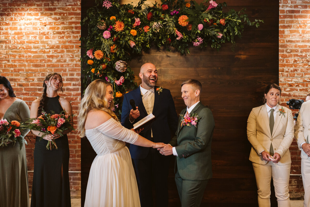 Wedding ceremony at the St Vrain, Longmont Colorado wedding venue