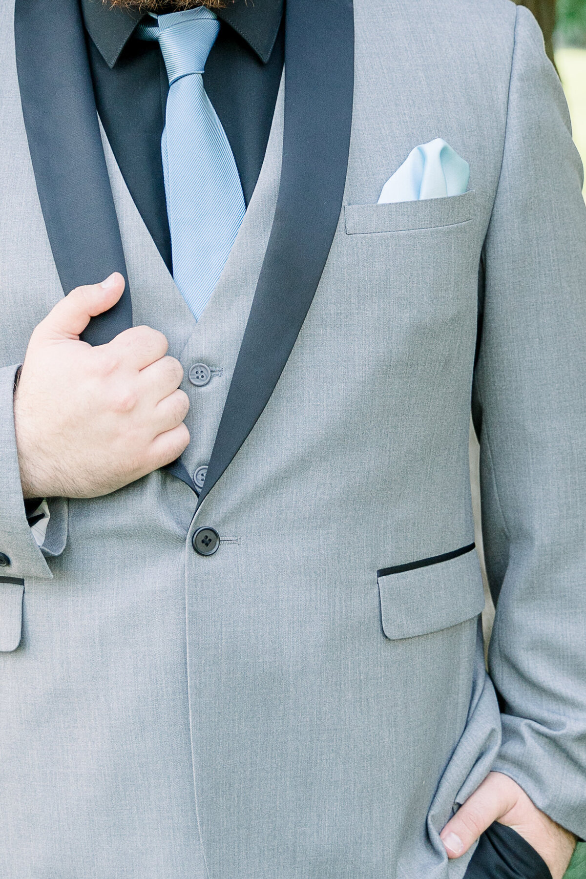 groom suit details taken by Spokane Wedding Photographer