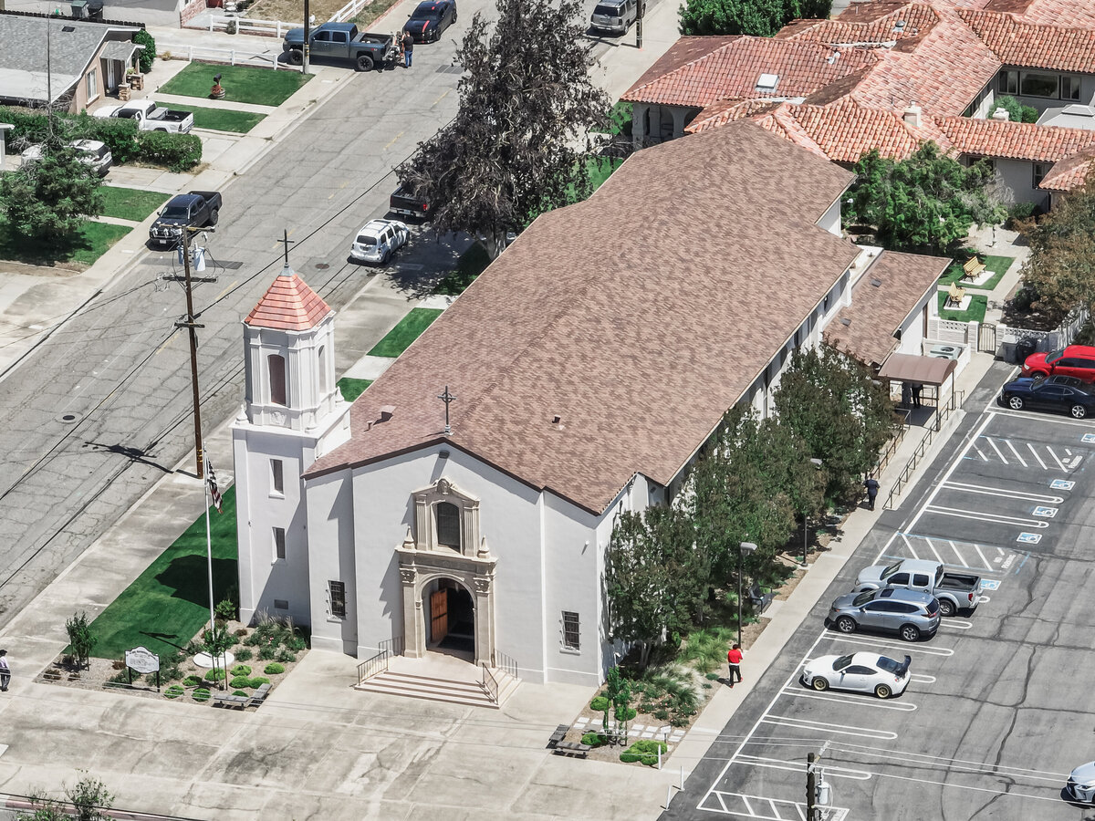 Drone Photography of a church by 4Karma Studio. Wedding and Elopements Photography in SF and Bay Area