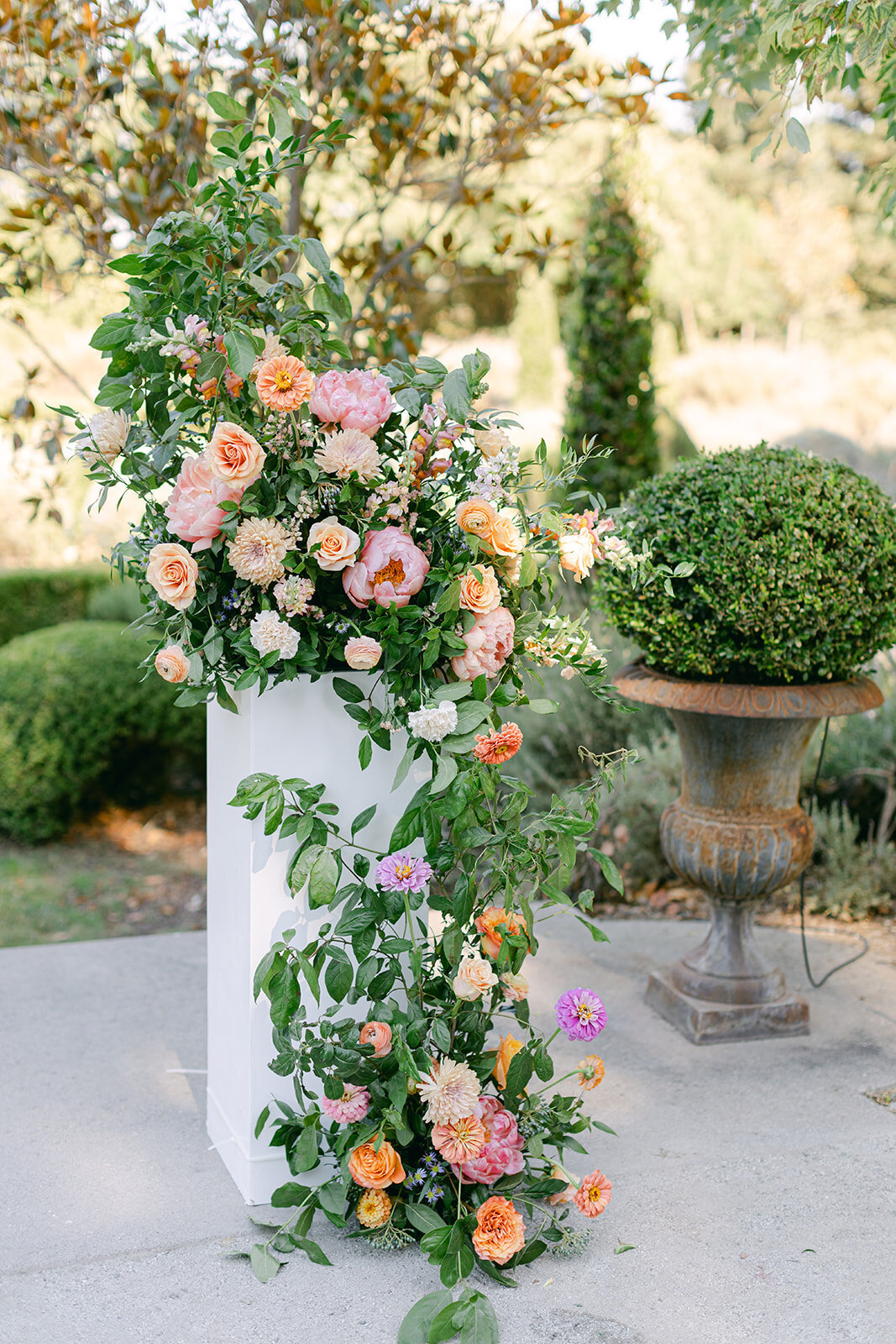 park winters wedding ceremony flowers