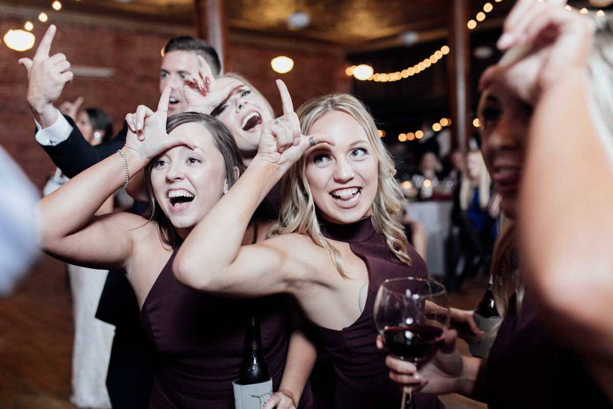 Fun reception dancing. 