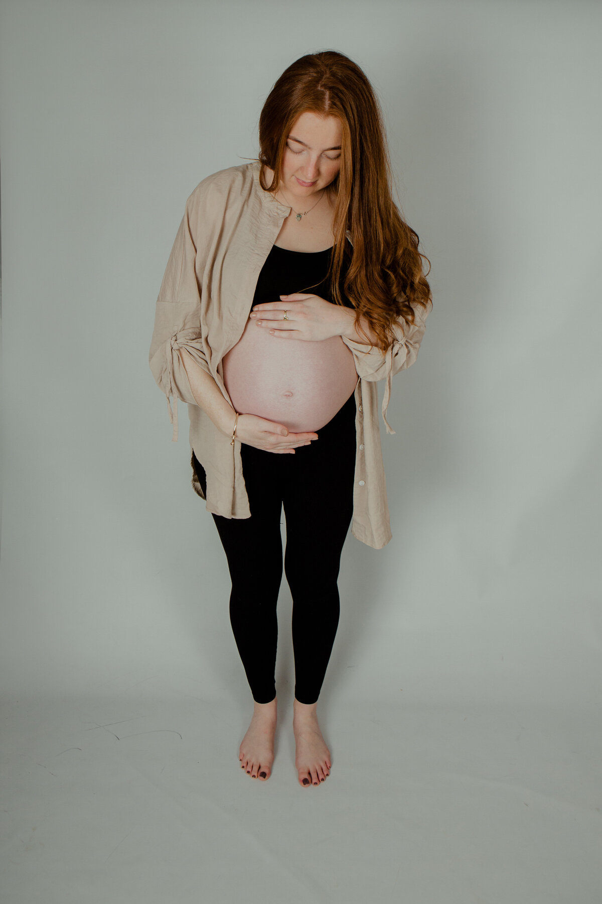 Stylish modern studio maternity shoot at home or in my studio