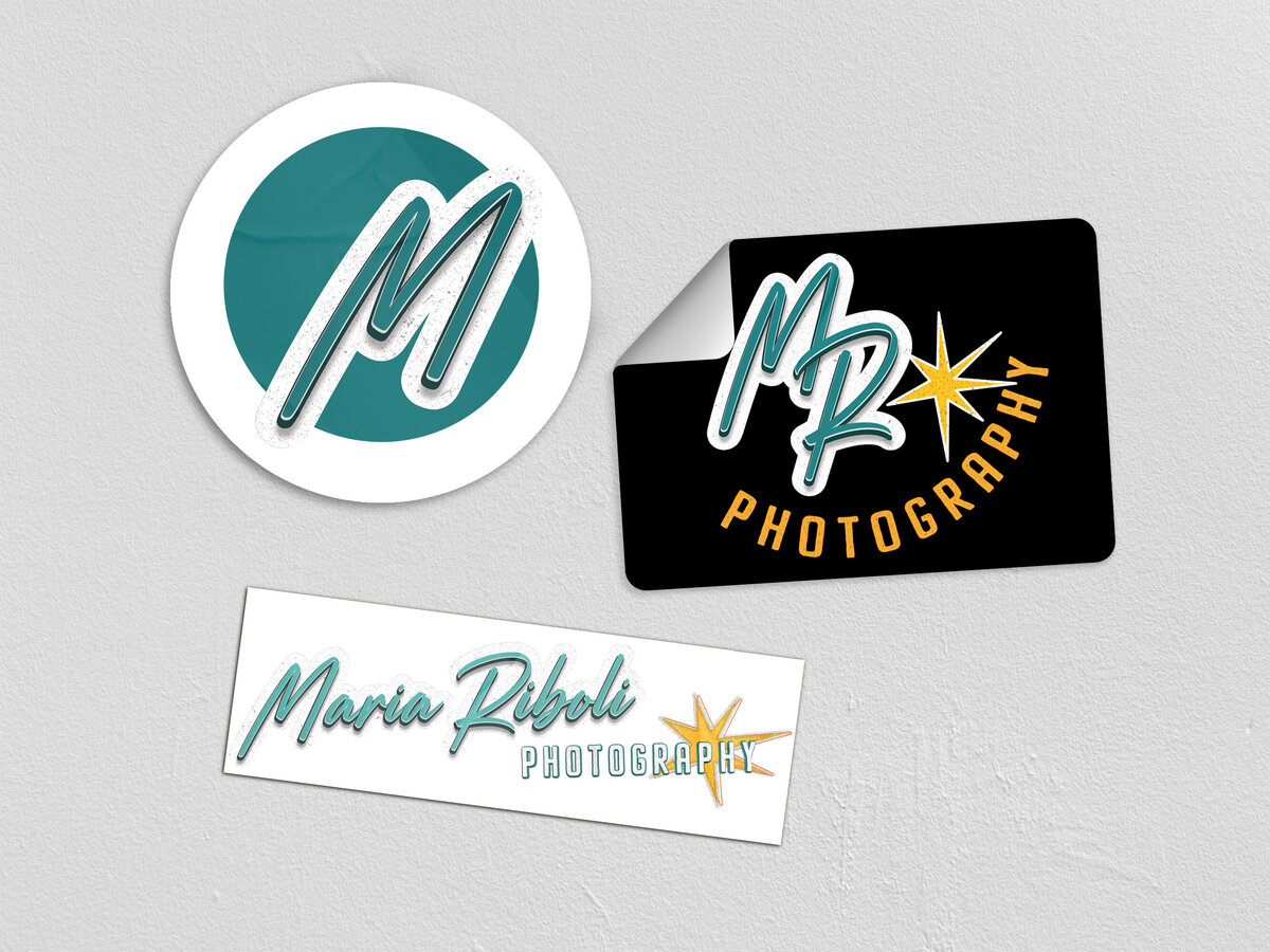 Sticker branding mockup for edgy fun photographer in Orlando