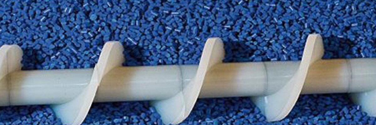 screw pelets conveyor system for plastics