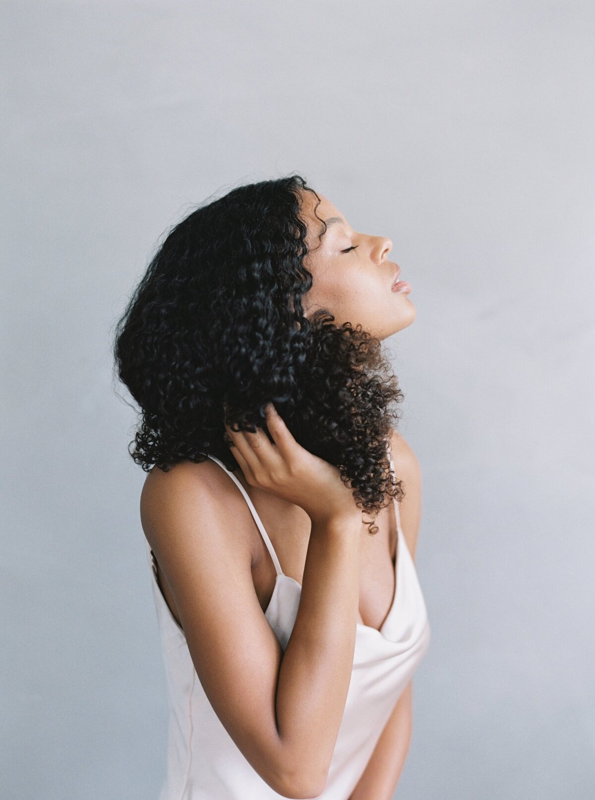 feminine tasteful boudoir photos on film in seattle 