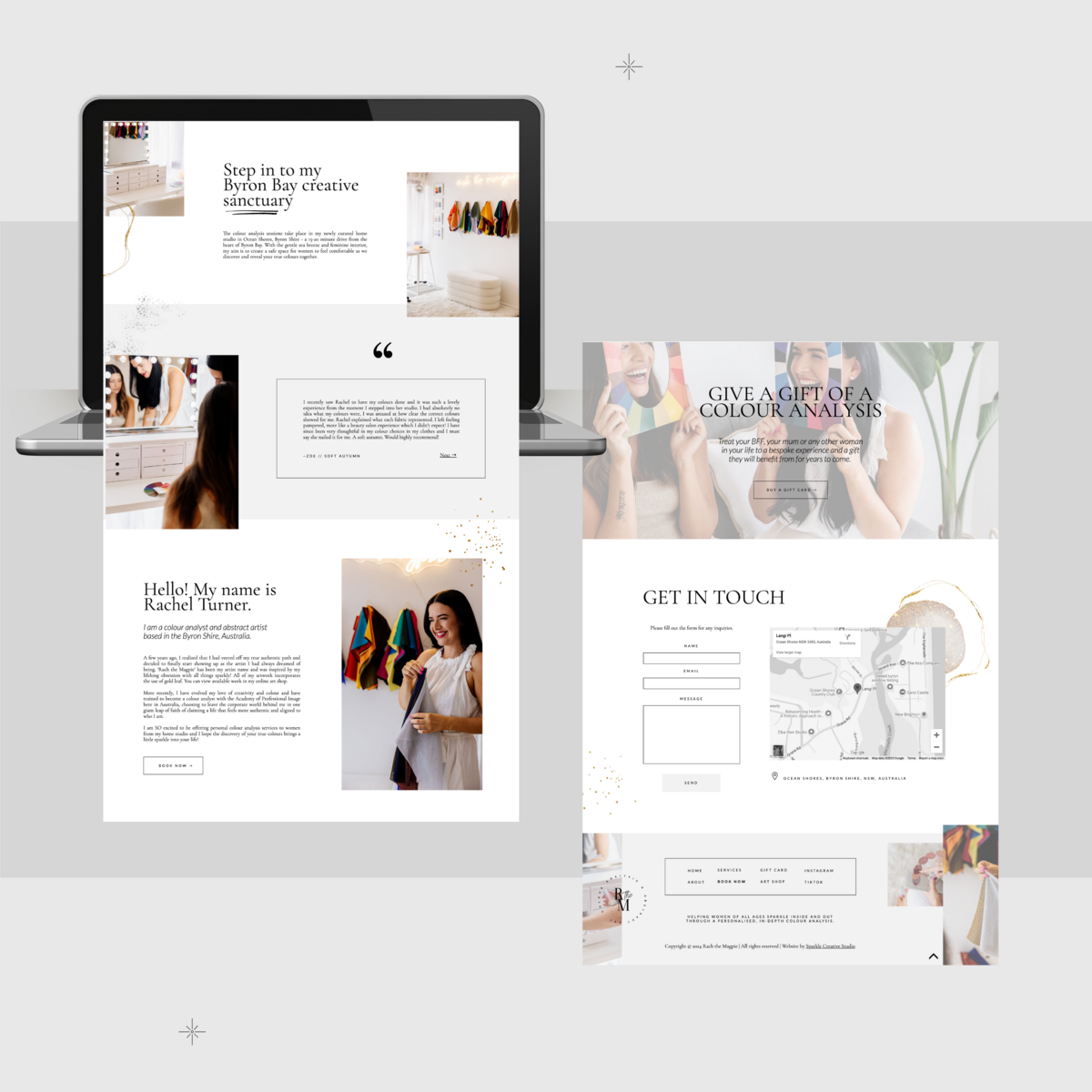 Beautiful website design for a colour consultant